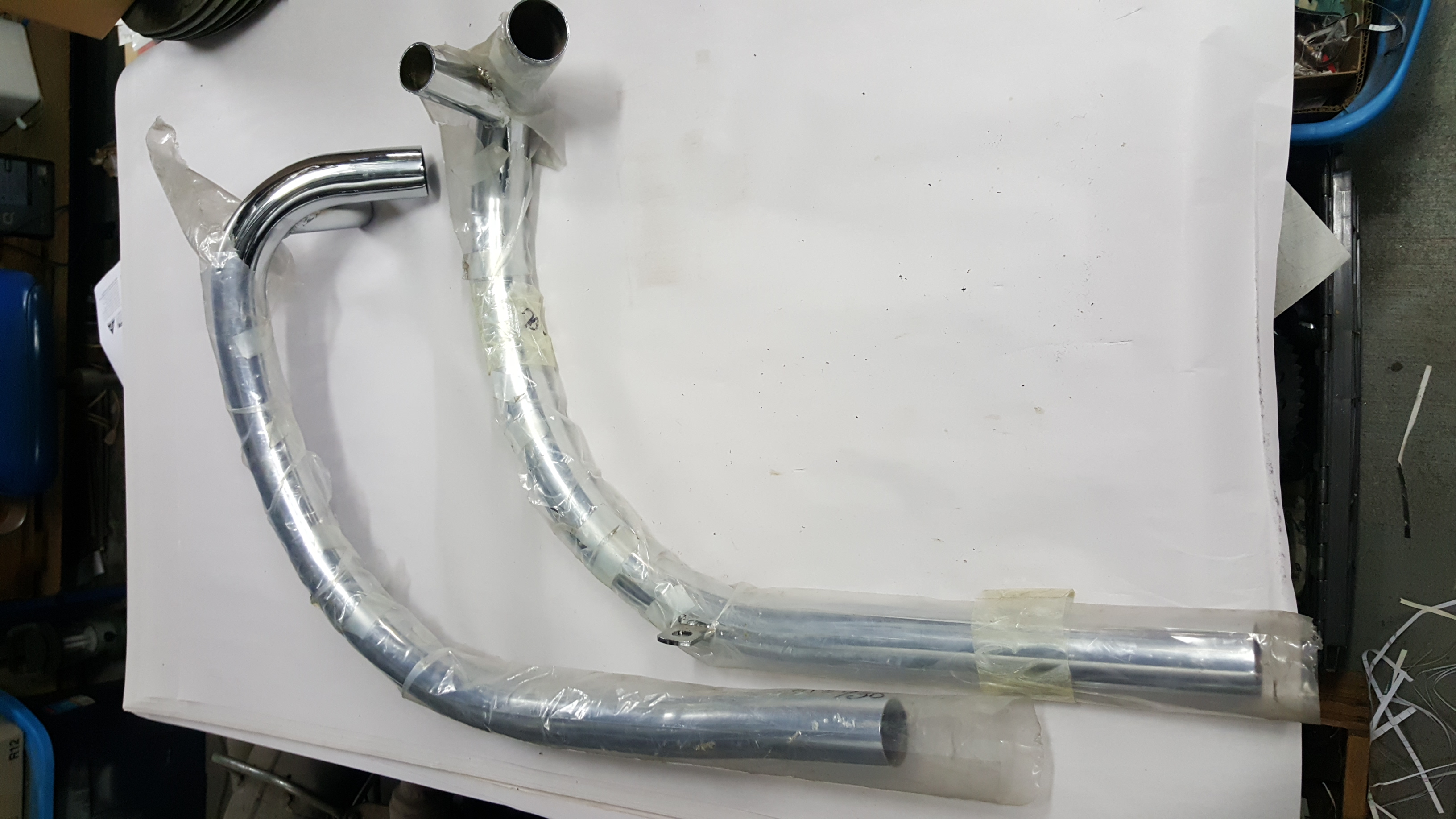 NEW BSA A65 THUNDERBOLT EXHAUST PIPES 709127 709130 Mikes Classic